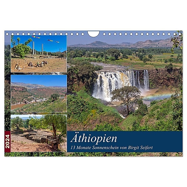 Äthiopien - 13 Monate Sonnenschein (Wandkalender 2024 DIN A4 quer), CALVENDO Monatskalender, Birgit Seifert