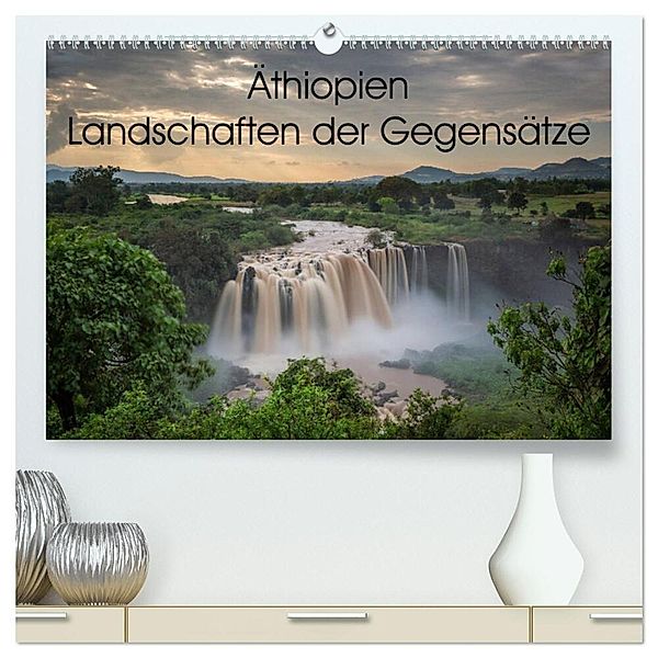 Äthiopien Landschaften der Gegensätze (hochwertiger Premium Wandkalender 2024 DIN A2 quer), Kunstdruck in Hochglanz, Salke Hartung