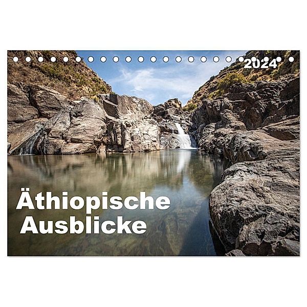 Äthiopische Ausblicke (Tischkalender 2024 DIN A5 quer), CALVENDO Monatskalender, Rolf Hecker