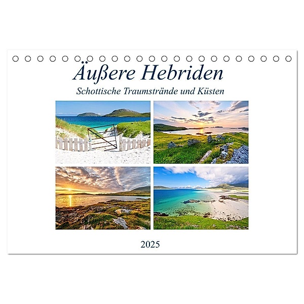 Äußere Hebriden - Schottische Traumstrände und Küsten (Tischkalender 2025 DIN A5 quer), CALVENDO Monatskalender, Calvendo, Sandra Schänzer