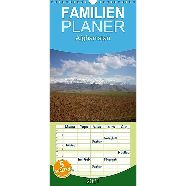 Afghanistan - Familienplaner hoch (Wandkalender 2021 , 21 cm x 45 cm, hoch), Gelwin Dornbrecht