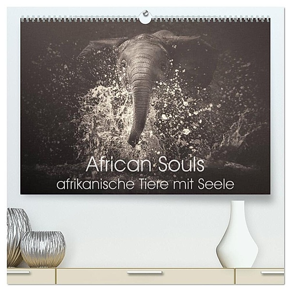 African Souls - afrikanische Tiere mit Seele (hochwertiger Premium Wandkalender 2024 DIN A2 quer), Kunstdruck in Hochglanz, Manuela Kulpa