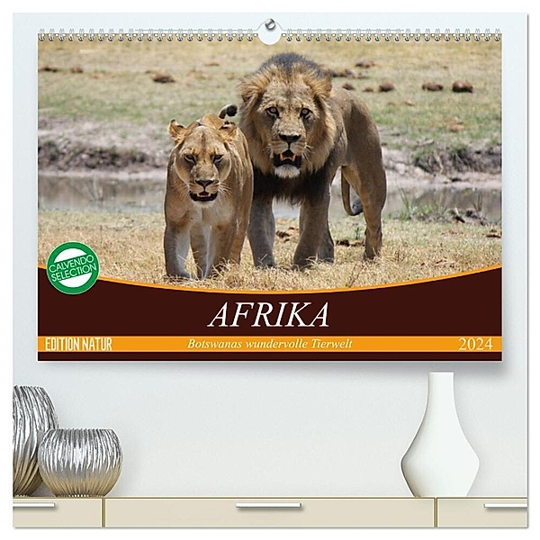 Afrika. Botswanas wundervolle Tierwelt (hochwertiger Premium Wandkalender 2024 DIN A2 quer), Kunstdruck in Hochglanz, Elisabeth Stanzer