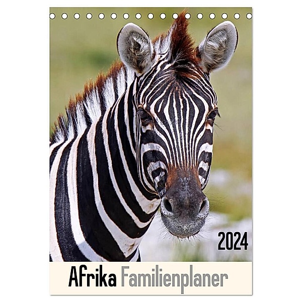 Afrika Familienplaner (Tischkalender 2024 DIN A5 hoch), CALVENDO Monatskalender, Wibke Woyke