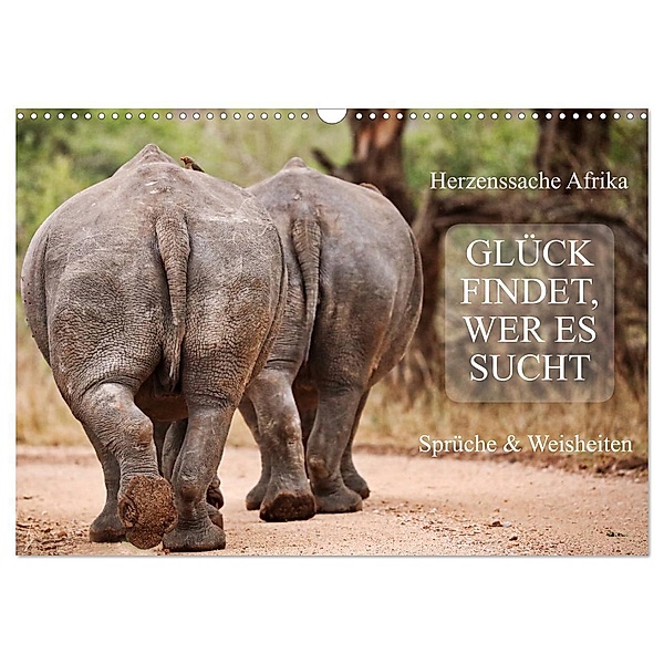 AFRIKA - Glück findet, wer es sucht (Wandkalender 2024 DIN A3 quer), CALVENDO Monatskalender, Wibke Woyke