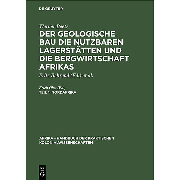 Afrika - Handbuch der praktischen Kolonialwissenschaften / 3, 1 / Nordafrika