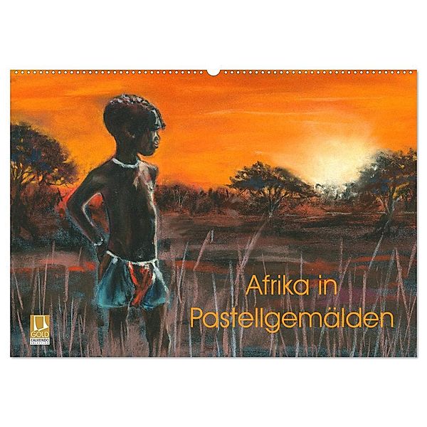 Afrika in Pastellgemälden (Wandkalender 2024 DIN A2 quer), CALVENDO Monatskalender, Jitka Krause