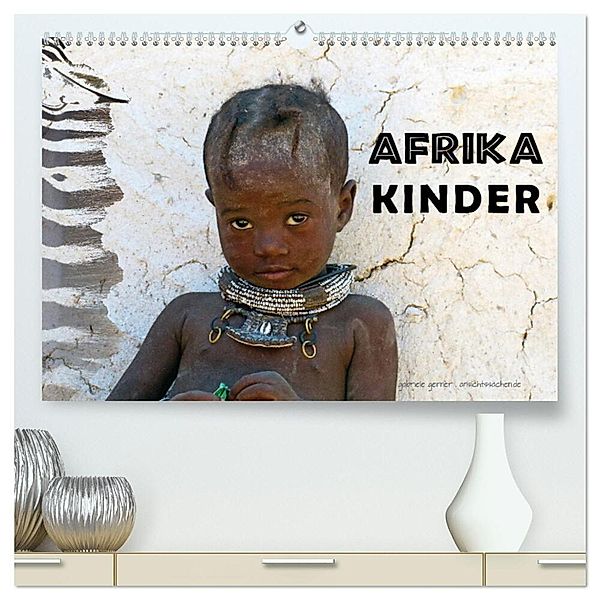 Afrika Kinder (hochwertiger Premium Wandkalender 2024 DIN A2 quer), Kunstdruck in Hochglanz, Gabriele Gerner