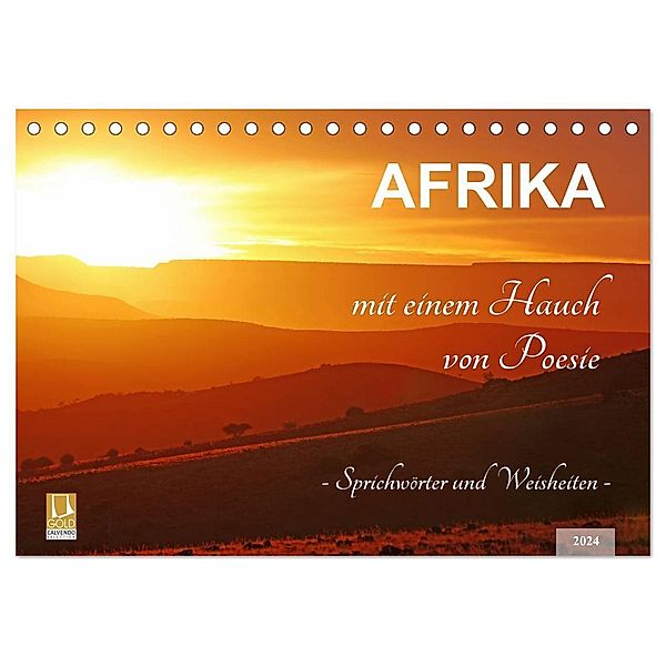 AFRIKA mit einem Hauch von Poesie (Tischkalender 2024 DIN A5 quer), CALVENDO Monatskalender, Wibke Woyke