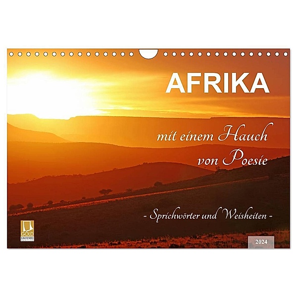 AFRIKA mit einem Hauch von Poesie (Wandkalender 2024 DIN A4 quer), CALVENDO Monatskalender, Wibke Woyke