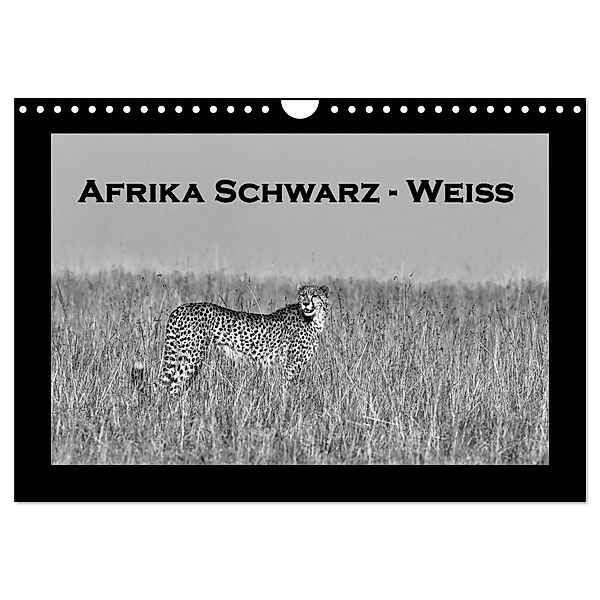 Afrika Schwarz - Weiss (Wandkalender 2024 DIN A4 quer), CALVENDO Monatskalender, Angelika Stern