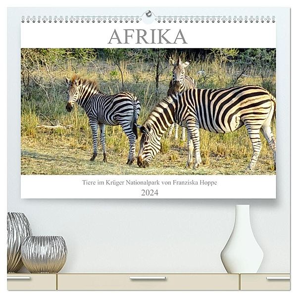 Afrika - Tiere im Krüger Nationalpark (hochwertiger Premium Wandkalender 2024 DIN A2 quer), Kunstdruck in Hochglanz, Franziska Hoppe