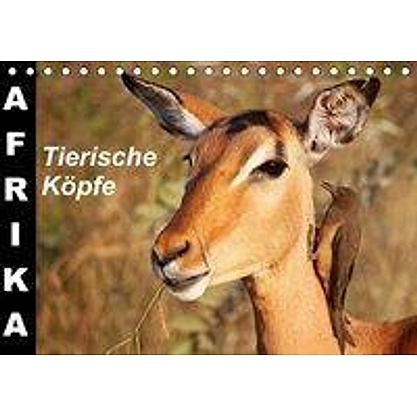 AFRIKA - Tierische Köpfe (Tischkalender immerwährend DIN A5 quer), Wibke Woyke