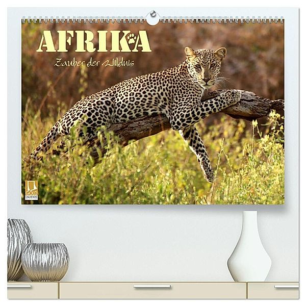 Afrika - Zauber der Wildnis (hochwertiger Premium Wandkalender 2024 DIN A2 quer), Kunstdruck in Hochglanz, Dirk Stamm