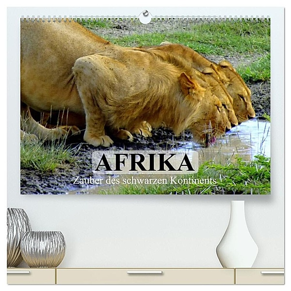 Afrika. Zauber des schwarzen Kontinents (hochwertiger Premium Wandkalender 2024 DIN A2 quer), Kunstdruck in Hochglanz, Elisabeth Stanzer