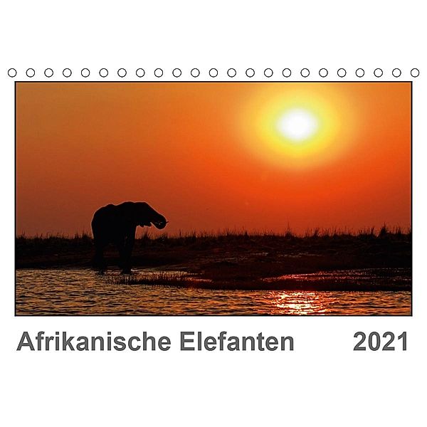 Afrikanische Elefanten (Tischkalender 2021 DIN A5 quer), Gerald Wolf