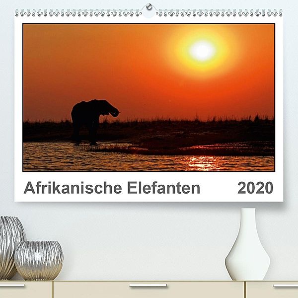 Afrikanische Elefanten(Premium, hochwertiger DIN A2 Wandkalender 2020, Kunstdruck in Hochglanz), Gerald Wolf