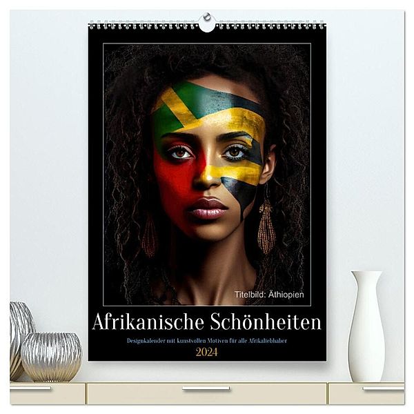 Afrikanische Schönheiten (hochwertiger Premium Wandkalender 2024 DIN A2 hoch), Kunstdruck in Hochglanz, Peter Rübsamen