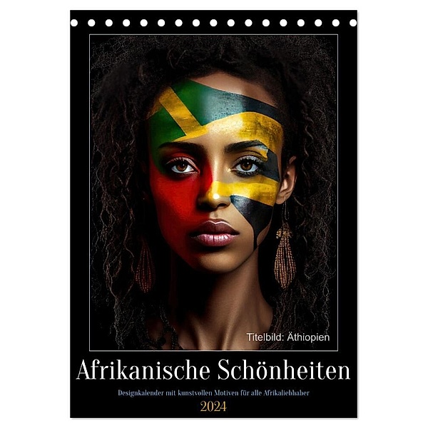 Afrikanische Schönheiten (Tischkalender 2024 DIN A5 hoch), CALVENDO Monatskalender, Peter Rübsamen