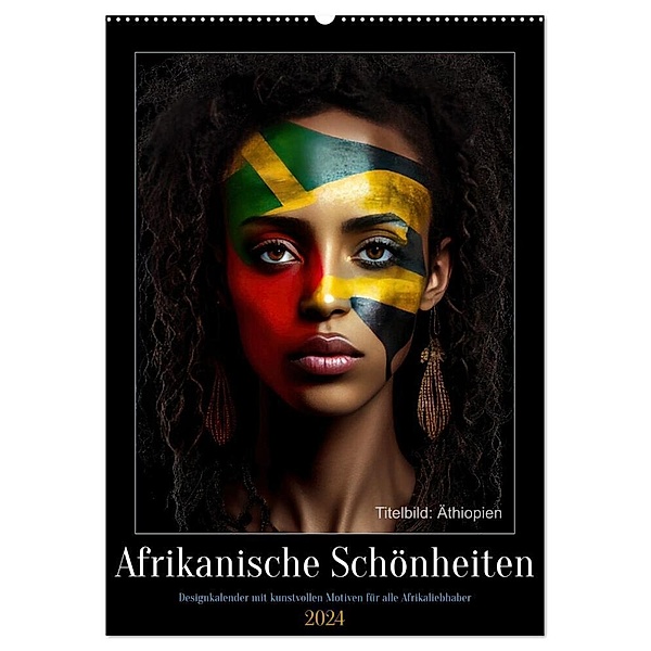 Afrikanische Schönheiten (Wandkalender 2024 DIN A2 hoch), CALVENDO Monatskalender, Peter Rübsamen