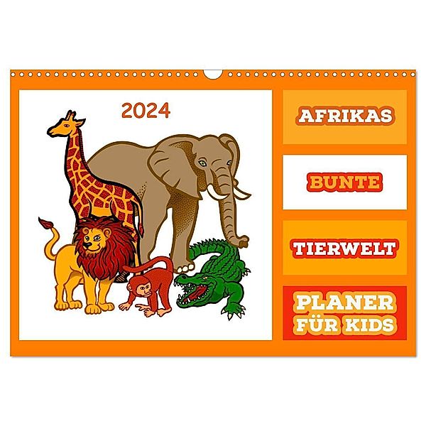 Afrikas bunte Tierwelt (Wandkalender 2024 DIN A3 quer), CALVENDO Monatskalender, Barbara Fraatz