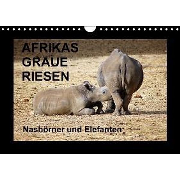 Afrikas Graue Riesen - Nashörner und Elefanten (Wandkalender 2016 DIN A4 quer), Eduard Tkocz