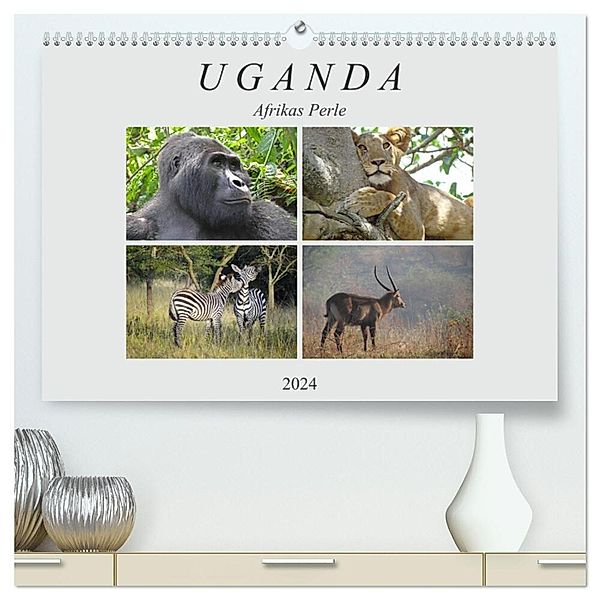 Afrikas Perle Uganda (hochwertiger Premium Wandkalender 2024 DIN A2 quer), Kunstdruck in Hochglanz, Flori0