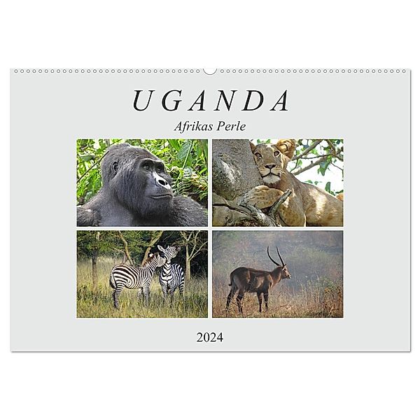 Afrikas Perle Uganda (Wandkalender 2024 DIN A2 quer), CALVENDO Monatskalender, Flori0