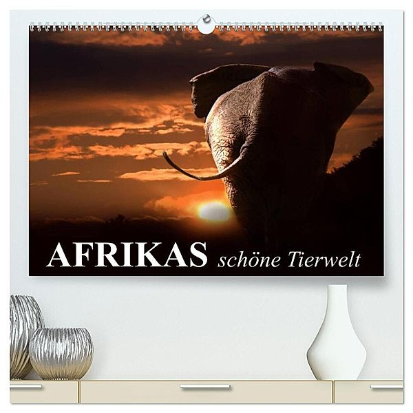 Afrikas schöne Tierwelt (hochwertiger Premium Wandkalender 2025 DIN A2 quer), Kunstdruck in Hochglanz, Calvendo, Elisabeth Stanzer