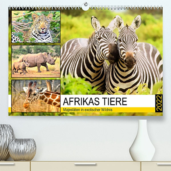 Afrikas Tiere. Majestäten in exotischer Wildnis (Premium, hochwertiger DIN A2 Wandkalender 2022, Kunstdruck in Hochglanz, Rose Hurley