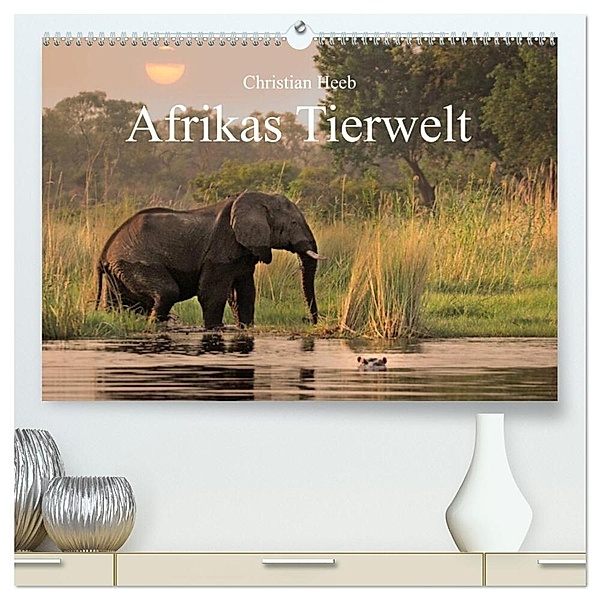 Afrikas Tierwelt Christian Heeb (hochwertiger Premium Wandkalender 2024 DIN A2 quer), Kunstdruck in Hochglanz, Christian Heeb