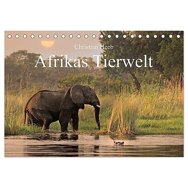 Afrikas Tierwelt Christian Heeb (Tischkalender 2024 DIN A5 quer), CALVENDO Monatskalender, Christian Heeb
