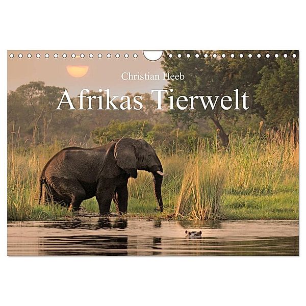 Afrikas Tierwelt Christian Heeb (Wandkalender 2024 DIN A4 quer), CALVENDO Monatskalender, Christian Heeb