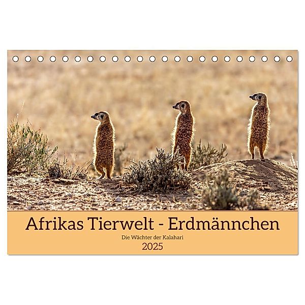 Afrikas Tierwelt - Erdmännchen (Tischkalender 2025 DIN A5 quer), CALVENDO Monatskalender, Calvendo, Michael Voß