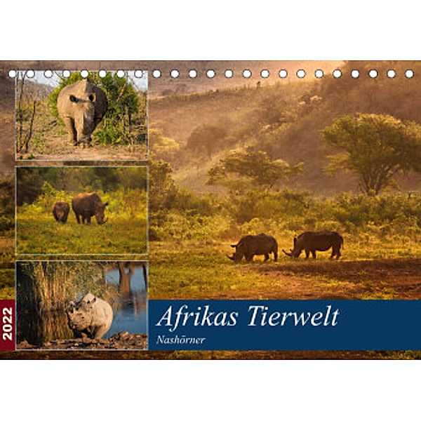 Afrikas Tierwelt: Nashörner (Tischkalender 2022 DIN A5 quer), Michael Voß & Doris Jachalke
