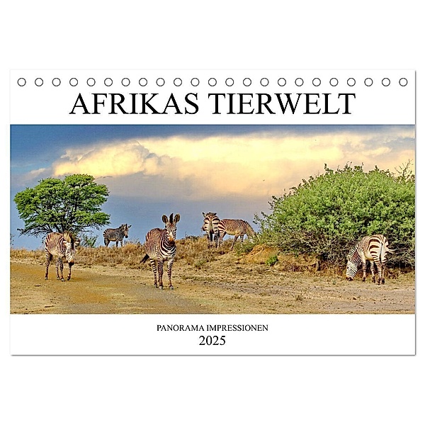 AFRIKAS TIERWELT Panorama Impressionen (Tischkalender 2025 DIN A5 quer), CALVENDO Monatskalender, Calvendo