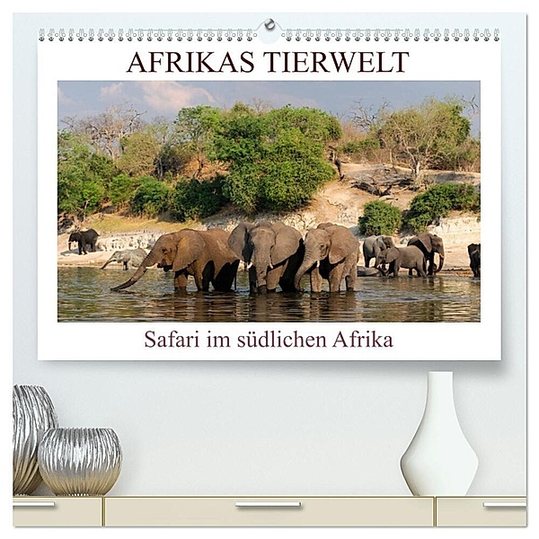 Afrikas Tierwelt, Safari im südlichen Afrika (hochwertiger Premium Wandkalender 2025 DIN A2 quer), Kunstdruck in Hochglanz, Calvendo, Christian Heeb