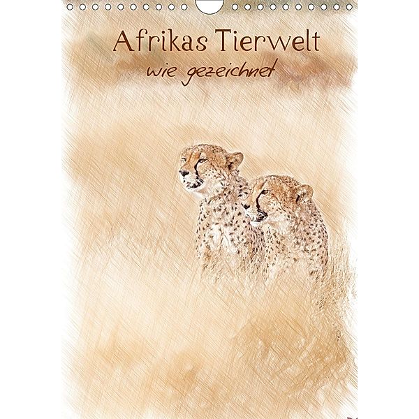 Afrikas Tierwelt - wie gezeichnet (Wandkalender 2021 DIN A4 hoch), Doris Jachalke, Michael Voß