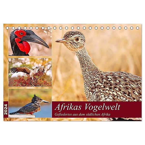 Afrikas Vogelwelt 2024 (Tischkalender 2024 DIN A5 quer), CALVENDO Monatskalender, Wibke Woyke