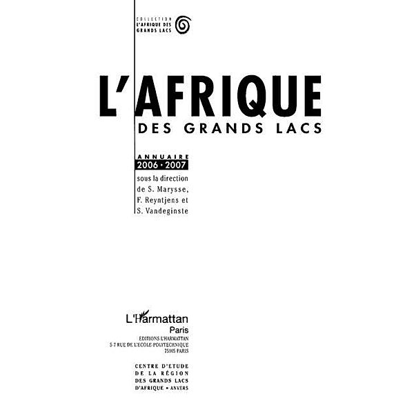 Afrique des grands lacs annuaire 2006-2007 / Hors-collection, Jean