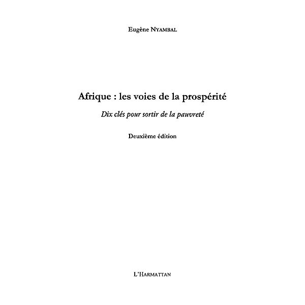 Afrique:les voies de la prosperite / Hors-collection, Eugene Nyambal