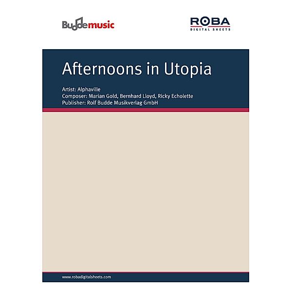 Afternoons in Utopia, Marian Gold, Bernhard Lloyd, Ricky Echolette