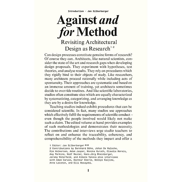 Against and for Method