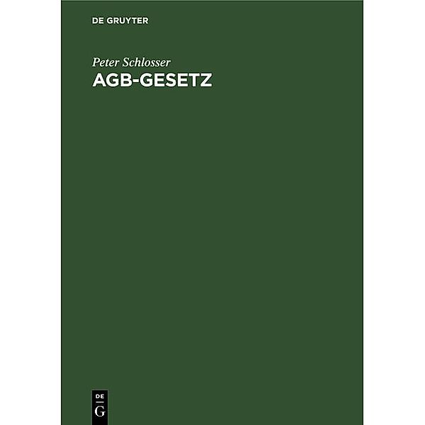 AGB-Gesetz, Peter Schlosser