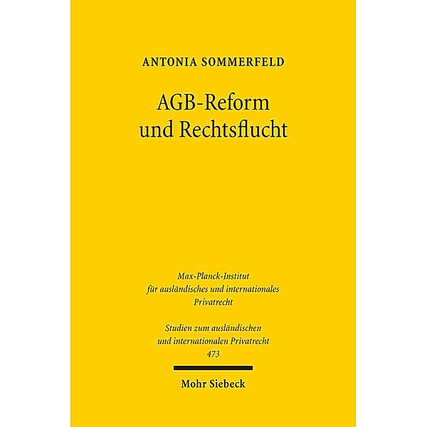 AGB-Reform und Rechtsflucht, Antonia Sommerfeld