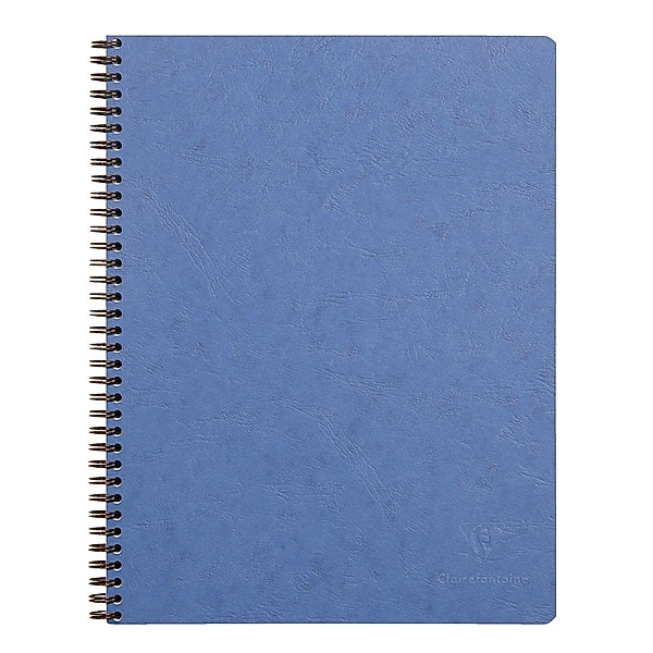 Age Bag Collegeblock mit Doppelspirale, A4+ 80 Blatt abtrennbar, perforiert, 4-fach gelocht, kariert, Einband blau