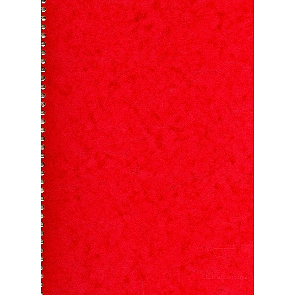 Age Bag Collegeblock mit Doppelspirale, A4+ 80 Blatt abtrennbar, perforiert, 4-fach gelocht, kariert, Einband rot