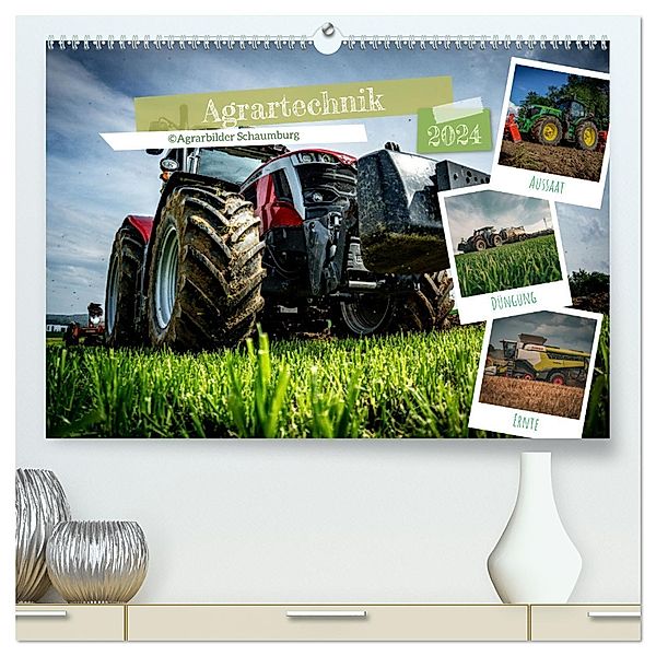 Agrartechnik (hochwertiger Premium Wandkalender 2024 DIN A2 quer), Kunstdruck in Hochglanz, Simon Witt
