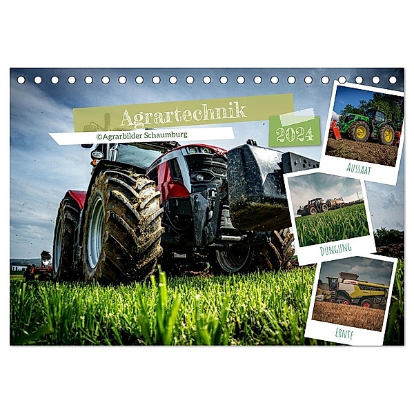 Agrartechnik (Tischkalender 2024 DIN A5 quer), CALVENDO Monatskalender, Simon Witt