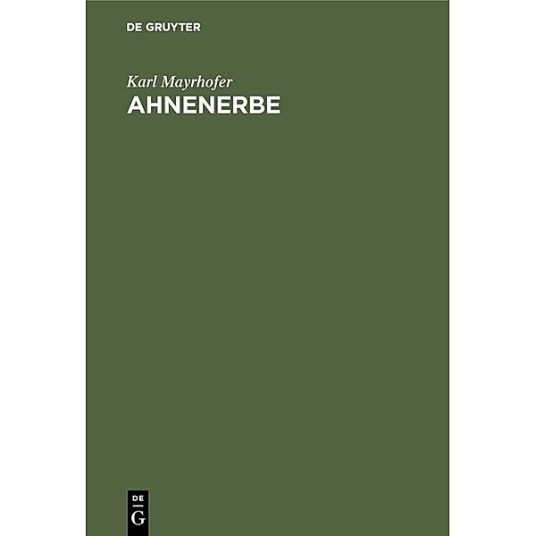 Ahnenerbe, Karl Mayrhofer